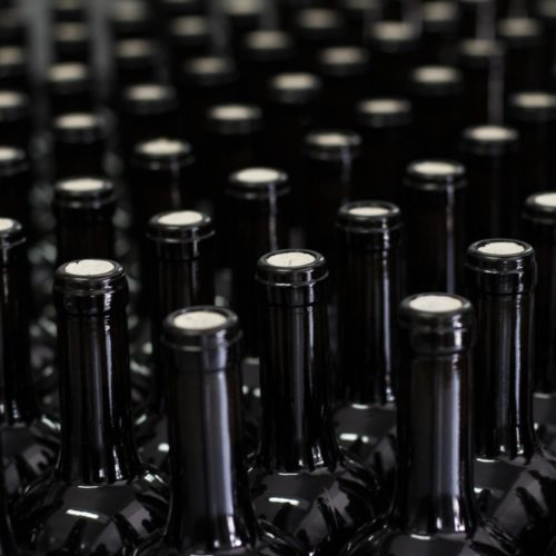 wine being bottled at the winery